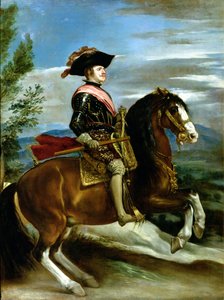 スペインのフィリップ4世の騎馬像（1605-65）